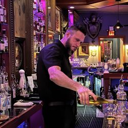 Cortesse’s Bistro and Flamingo Room Piano Bar - Ben making an Espresso Martini.