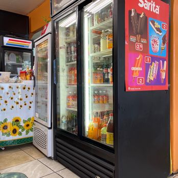 Pupuseria Cuzcatlan - Drinks fridge - Salvadoran Near Me - Pacoima, California Pupuseria Cuzcatlan - Drinks fridge - Salvadoran Near Me - Pacoima, California