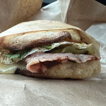 Two Cities Coffee Roasters - Green chili ham and egg sandwich - Coffee Roasteries Near Me - Clovis, California