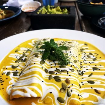 Villa Azteca - Enchiladas de Langosta, Lobster & mozzarella cheese filled handmade tortillas, bathed with a rich creamy squash blossom sauce - Mexican Near Me - Salinas, California Villa Azteca - Enchiladas de Langosta, Lobster & mozzarella cheese filled handmade tortillas, bathed with a rich creamy squash blossom sauce - Mexican Near Me - Salinas, California