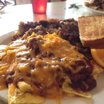 Mickies Dairy Bar - scrambler with chili and cheese with Yanks (breakfast potatoes) - Breakfast & Brunch Near Me - Madison, Wisconsin Mickies Dairy Bar - scrambler with chili and cheese with Yanks (breakfast potatoes) - Breakfast & Brunch Near Me - Madison, Wisconsin