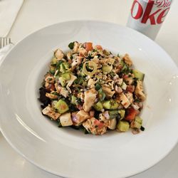 Moxie Eatery - Spicy Thai Chicken Salad with Diet Coke