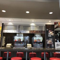 McDonald's - Pop machine and stool sitting area