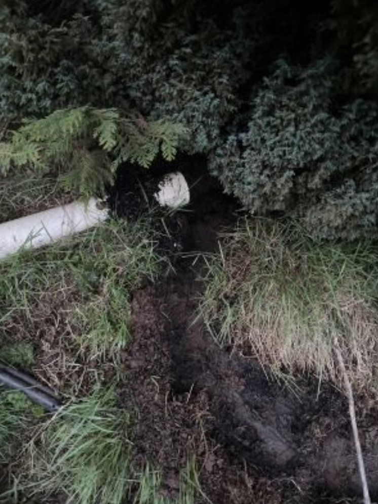 Slide of NW Sewer & drain