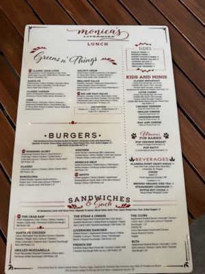 Menu photo 1 Monica's Livermore Livermore, CA
