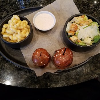 1933 Lounge - The Director - 2 sliders, mac n cheese, and Caesar salad - Steakhouses Near Me - Fishers, Indiana