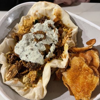 Pinched on the River - Pita bowl--fire roasted chicken, hummus Build Your Own - Mediterranean Near Me - Chicago, Illinois Pinched on the River - Pita bowl--fire roasted chicken, hummus Build Your Own - Mediterranean Near Me - Chicago, Illinois