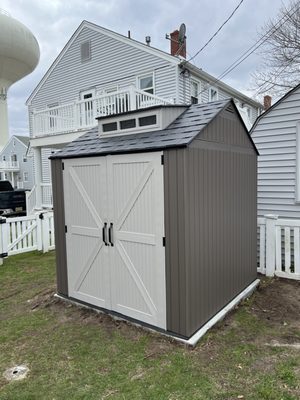 Rubbermaid 7 ft. x 7 ft. Storage Shed - This project was completed by Nick. Rubbermaid 7 ft. x 7 ft. Storage Shed - This project was completed by Nick.