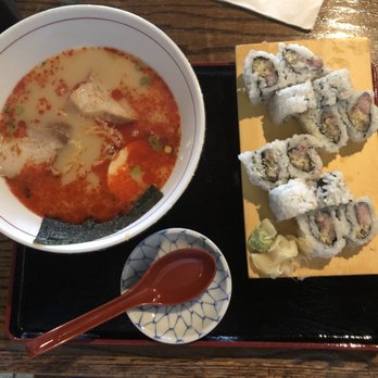 Wagaya - Westside - Red Spicy Tonkotsu and Crunchy Yellowtail Roll* - Sushi Bars Near Me - Atlanta, Georgia Wagaya - Westside - Red Spicy Tonkotsu and Crunchy Yellowtail Roll* - Sushi Bars Near Me - Atlanta, Georgia