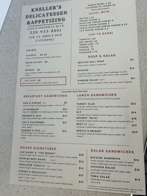 Menu photo 7 Kneller’s Delicatessen & Appetizing Tucson, AZ