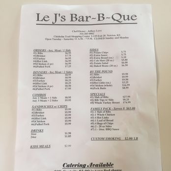 Le J's Bar-B-Q - Barbeque Near Me - Newton, Kansas