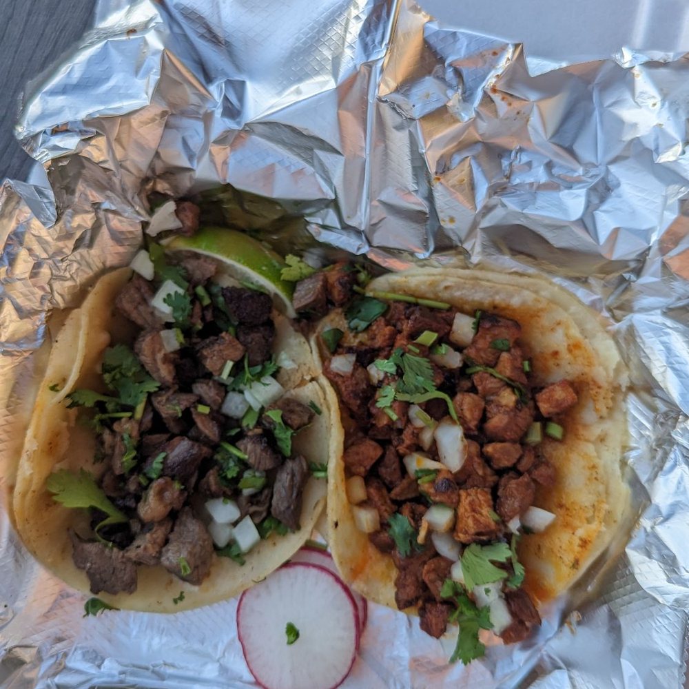 Al pastor and asada street tacos