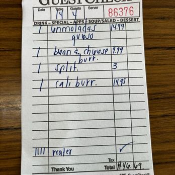 El Rincon Restaurant - They charged my kids $3 dollars for splitting a $9.99 bean and cheese burrito. Absurd! - American Near Me - Big Bear Lake, California El Rincon Restaurant - They charged my kids $3 dollars for splitting a $9.99 bean and cheese burrito. Absurd! - American Near Me - Big Bear Lake, California