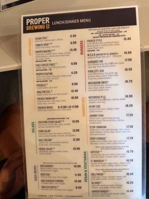 Menu photo 1 Proper Brewing & Burger Moab, UT Menu photo 1 Proper Brewing & Burger Moab, UT