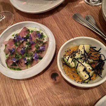 Octavia - Yellowtail crudo, green garlic custard - New American Near Me - San Francisco, California Octavia - Yellowtail crudo, green garlic custard - New American Near Me - San Francisco, California