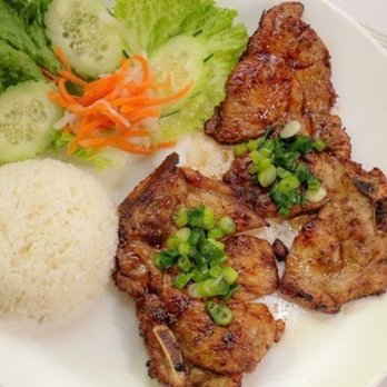 Saigon Village Restaurant - 51. Pork Chop, Chinese Sausage and Fried Shrimp Cake with Steamed Rice - Vietnamese Near Me - San Rafael, California Saigon Village Restaurant - 51. Pork Chop, Chinese Sausage and Fried Shrimp Cake with Steamed Rice - Vietnamese Near Me - San Rafael, California