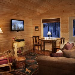Reclusive Moose Cabins - Living area