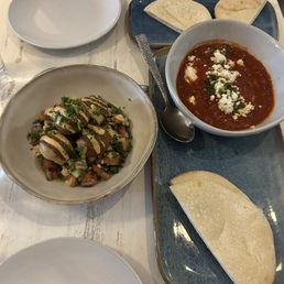 Shakshuka and falafel bowl