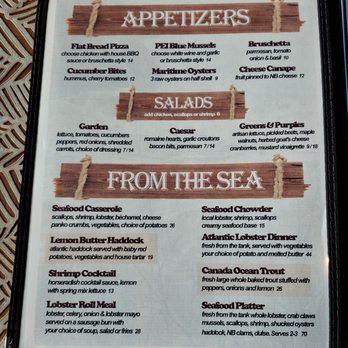 Baratie - This is the second page of the menu. Photo taken October 3, 2019. - Canadian (New) Near Me - Saint John, New Brunswick Baratie - This is the second page of the menu. Photo taken October 3, 2019. - Canadian (New) Near Me - Saint John, New Brunswick