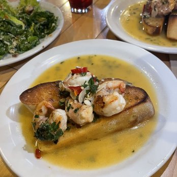 Industrial Eats - white shrimp on toast - Pizza Near Me - Buellton, California