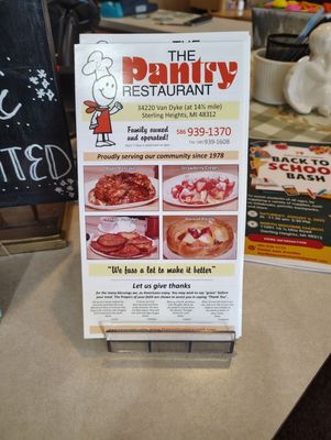 Menu photo 1 The Pantry Restaurant Sterling Heights, MI