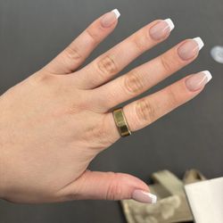 Vogue Nail Spa - The nails I left with on 2/10  that we're supposed to be the same color way and coffin shaped.