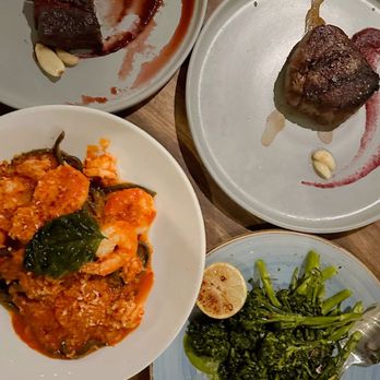 Orange Hill Restaurant & Events - Dinner for three  SQUID INK BUCATINI, WAGYU ZABUTON 8oz, PRIME HANGER STEAK 8oz - Steakhouses Near Me - Orange, California