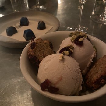 Mediterranean Exploration - Tahini ice cream with cranberries and truffles - Mediterranean Near Me - Portland, Oregon Mediterranean Exploration - Tahini ice cream with cranberries and truffles - Mediterranean Near Me - Portland, Oregon