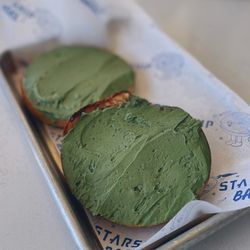 Starship Bagel - Matcha smear