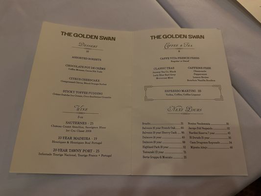Menu photo 5 The Golden Swan New York, NY Menu photo 5 The Golden Swan New York, NY
