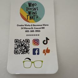 Creative Works & Uncommon Wares - Business card