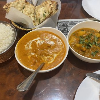 Taj Mahal Grill & Bar - Butter Chicken and Aloo Mutter - Indian Near Me - Frederick, Maryland