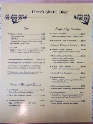 Menu photo 3 Dutton's Tyler Hill Diner Tyler Hill, PA