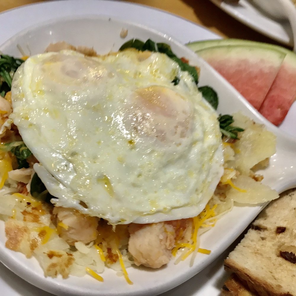 Eggcetera Breakfast & Lunch - Lobster skillet with watermelon and raisin toast - Breakfast & Brunch Near Me - Fort Myers, Florida Eggcetera Breakfast & Lunch - Lobster skillet with watermelon and raisin toast - Breakfast & Brunch Near Me - Fort Myers, Florida