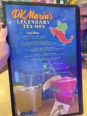Menu photo 1 DK Maria's Legendary Tex-Mex Austin, TX
