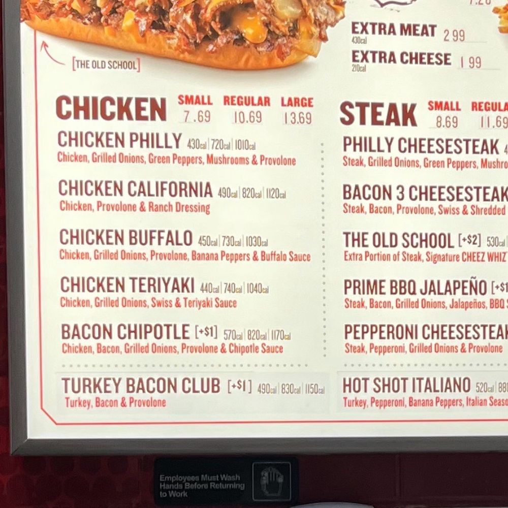 What I ordered (top left)