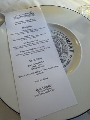 Menu photo 1 The Waterwheel Restaurant Warm Springs, VA Menu photo 1 The Waterwheel Restaurant Warm Springs, VA