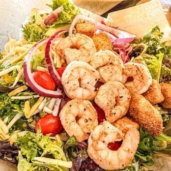 PorterHouse Burger Co - HOUSE SALAD with Shrimp - Burgers Near Me - Greensboro, North Carolina PorterHouse Burger Co - HOUSE SALAD with Shrimp - Burgers Near Me - Greensboro, North Carolina