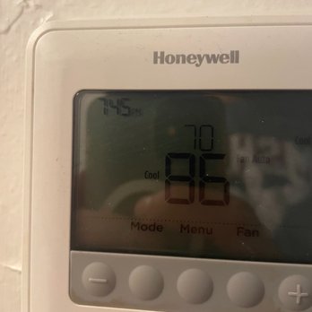 Harrington Air Conditioning - -Old Thermostat at 86 Degrees "After a Couple hours" of waiting after refrigerant refill after hour appointment at 2 O'clock - Heating & Air Conditioning/HVAC Near Me - Pinellas Park, Florida Harrington Air Conditioning - -Old Thermostat at 86 Degrees "After a Couple hours" of waiting after refrigerant refill after hour appointment at 2 O'clock - Heating & Air Conditioning/HVAC Near Me - Pinellas Park, Florida