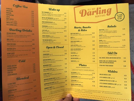 Menu photo 7 All Day Darling Asheville, NC
