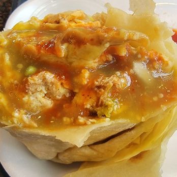 Robert’s Jalapenos - My Machaca burrito that you can order anytime, not just during breakfast hours...saturated in sauce... - Mexican Near Me - San Diego, California Robert’s Jalapenos - My Machaca burrito that you can order anytime, not just during breakfast hours...saturated in sauce... - Mexican Near Me - San Diego, California