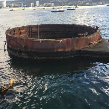 Pearl Harbor - Base of the gun turret - Visitor Centers Near Me - Honolulu, Hawaii