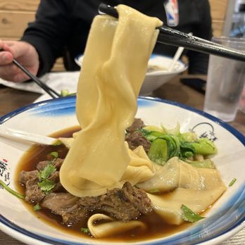 Noodle Dynasty - Beef noodle soup with extra wide noodle. Love the noodle but the broth lacks depth - Noodles Near Me - Beaverton, Oregon Noodle Dynasty - Beef noodle soup with extra wide noodle. Love the noodle but the broth lacks depth - Noodles Near Me - Beaverton, Oregon