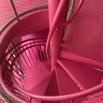 Museum Garage - Pink spiral staircase - Parking Near Me - Miami, Florida