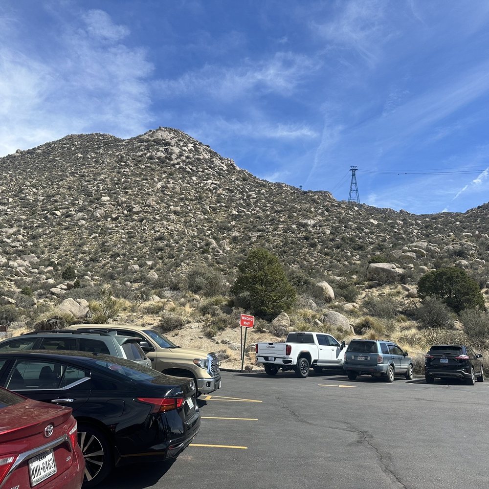 Sandia Peak Tramway - View of the first tower from the parking lot - Ski Resorts Near Me - Albuquerque, New Mexico