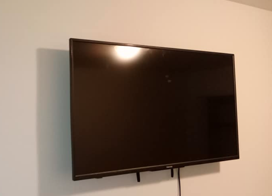 Check out our previous TV mounting projects! - These are just a fraction of my jobs that I've worked on! I enjoy what I do & have the capability to mount a TV of any size as that's my speciality. 
Either Drywall or concrete, I will make sure that your TV is Safely mounted as you'd like to and where you want to. Call us now!