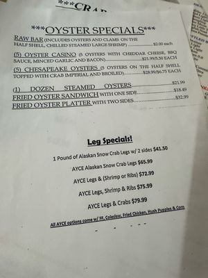 Menu photo 3 Higgins Crab House Ocean City, MD