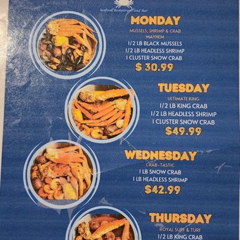 Fiery Crab Seafood Restaurant And Bar - Weekly Specials - Seafood Near Me - Harvey, Louisiana
