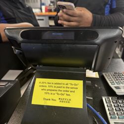 Waffle House - Clear signage that to-go orders are 20%--01/27/2026
