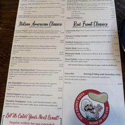 Red Front Restaurant - Menu
